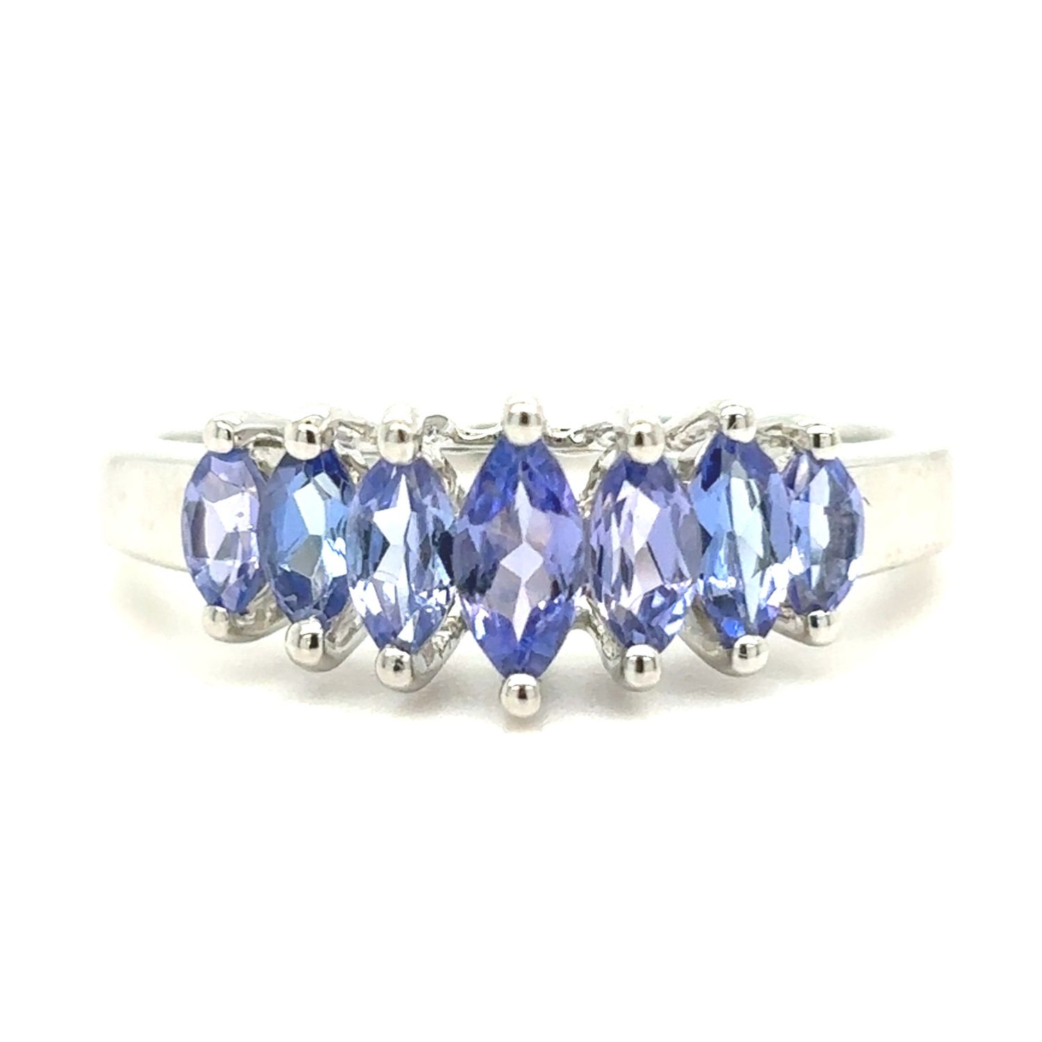Tanzanite Band in 14k White Gold