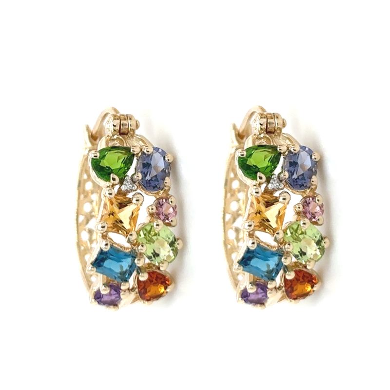 Gemstone Earrings in 14k Yellow Gold