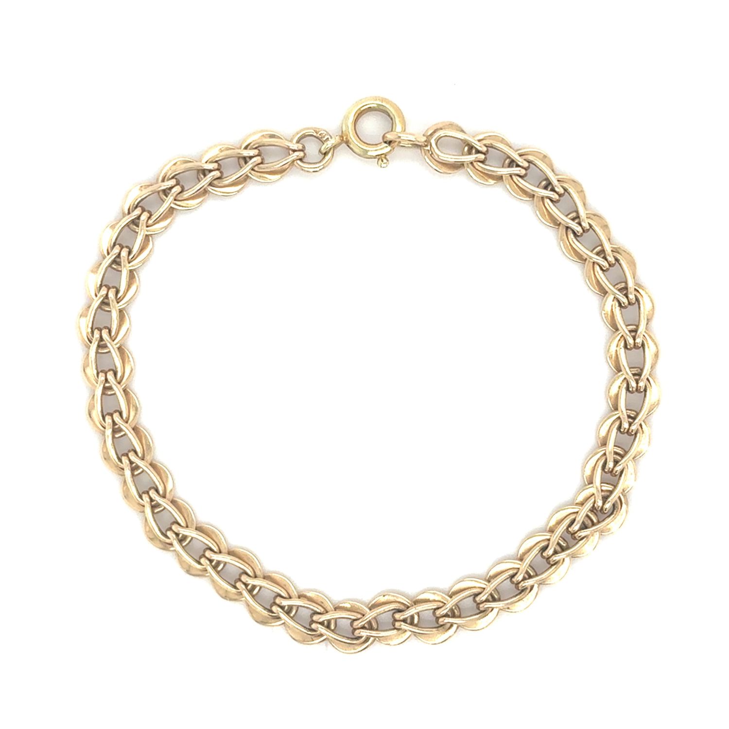 Woven Charm Bracelet in 14k Yellow Gold