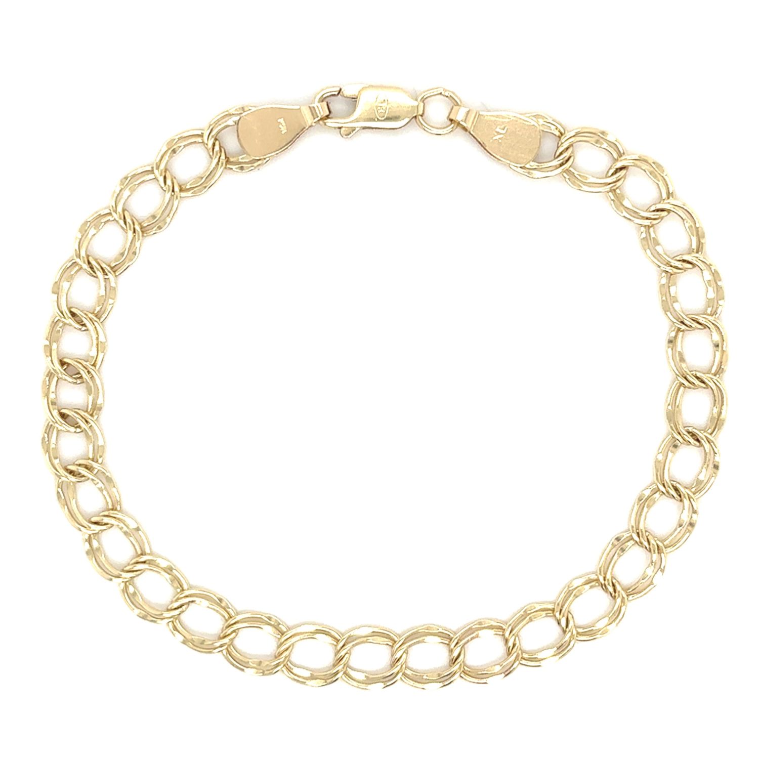 Oval Double Link Bracelet in 14k Yellow Gold