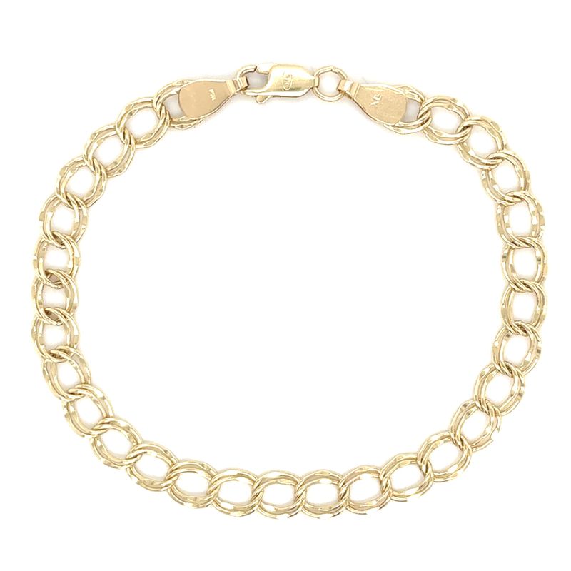 Oval Double Link Bracelet in 14k Yellow Gold
