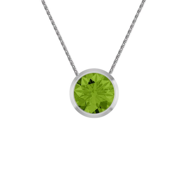 Peridot Petite Necklace in Silver — 0.50CTW