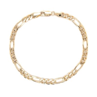 Figaro Link Bracelet in 14k Yellow Gold - 8.5” Figaro Link Bracelet in 14k Yellow Gold - 8.5”