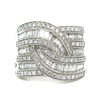 EFFY Diamond Pave Ring in 14k White Gold — 1.12CTW