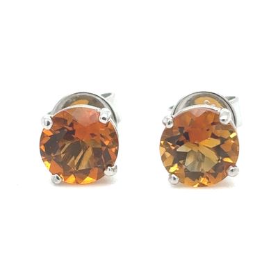 Citrine Stud Earrings in 14k White Gold Citrine Stud Earrings in 14k White Gold