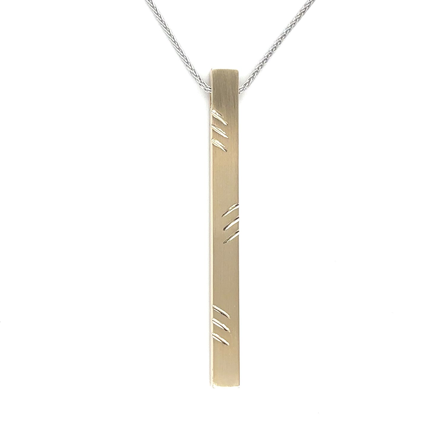 Simply Sleek Necklace in 14k Yellow & White Gold