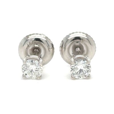 Diamond Studs in 14k White Gold — 0.34CTW