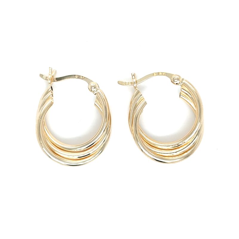 Intertwined Hoops in 14k Yellow Gold