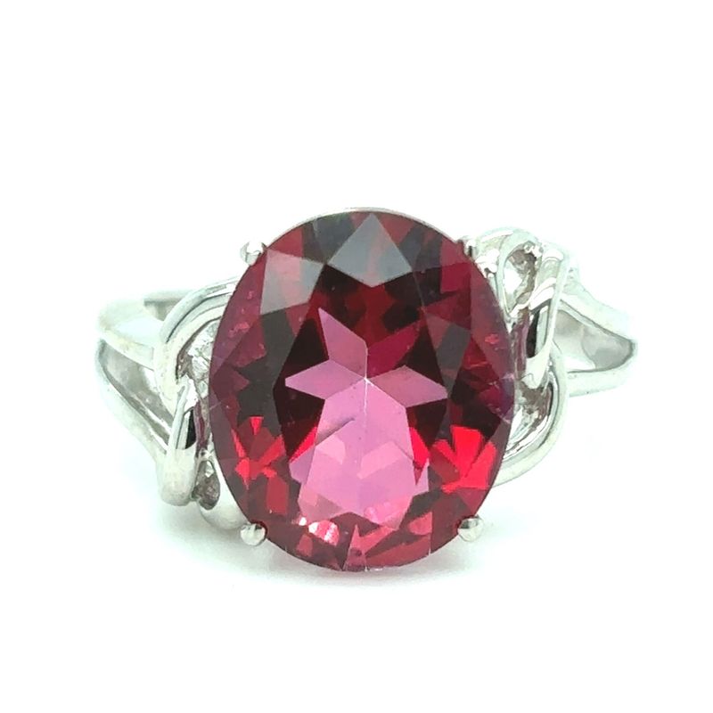 Passion Topaz Ring in 14k White Gold