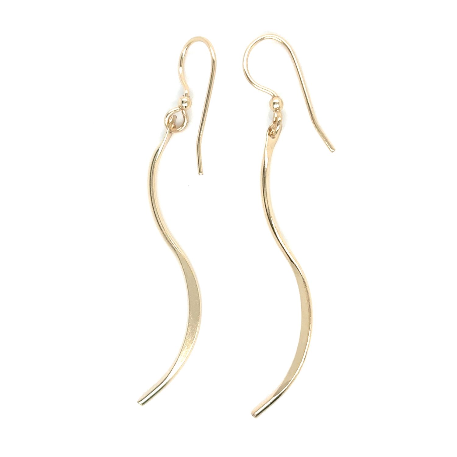 Freeform Dangle Earrings in 14k Yellow Gold