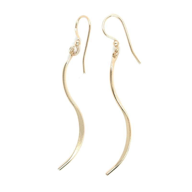 Freeform Dangle Earrings in 14k Yellow Gold