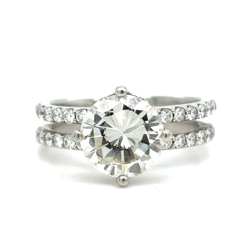 Diamond Double Row Ring in Platinum — 2.43CTW