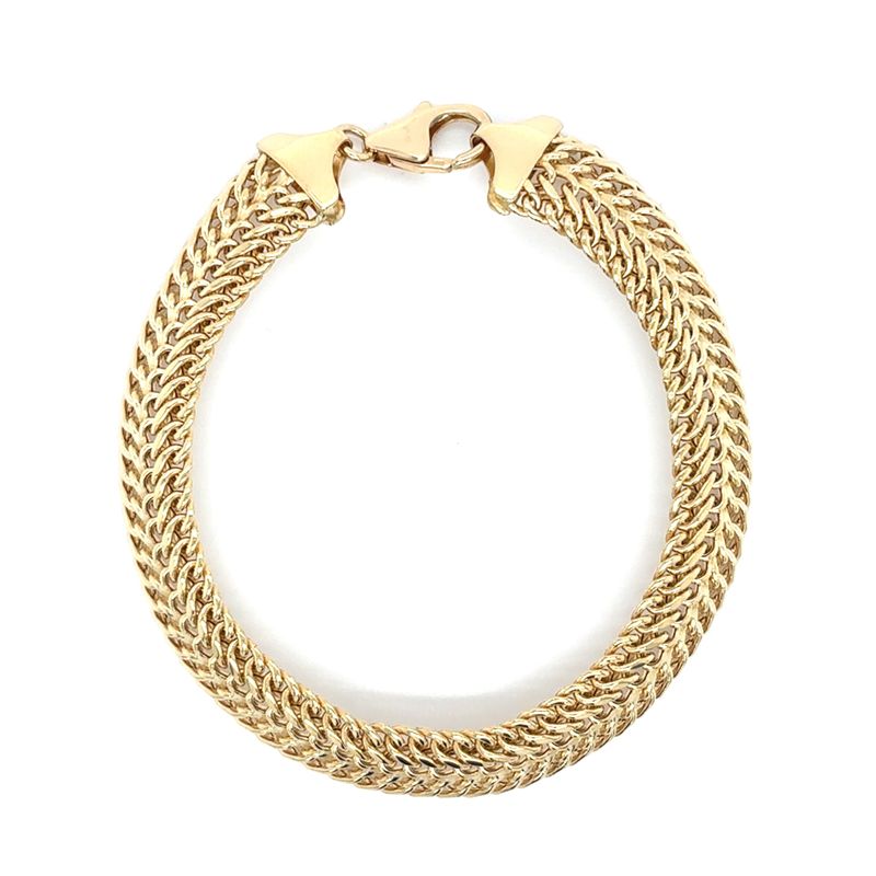 Multi-Curb Link Bracelet in 18k Yellow Gold