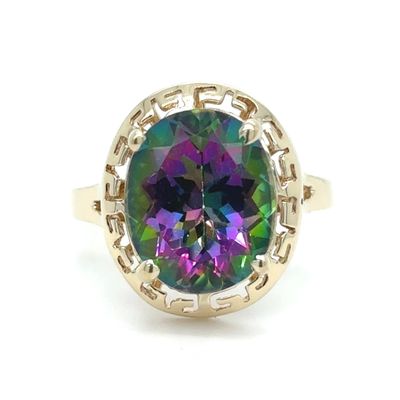 Mystic Topaz Ring in 14k Yellow Gold