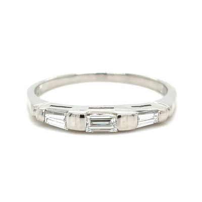 Diamond Baguette Band in 14k White Gold — 0.24CTW