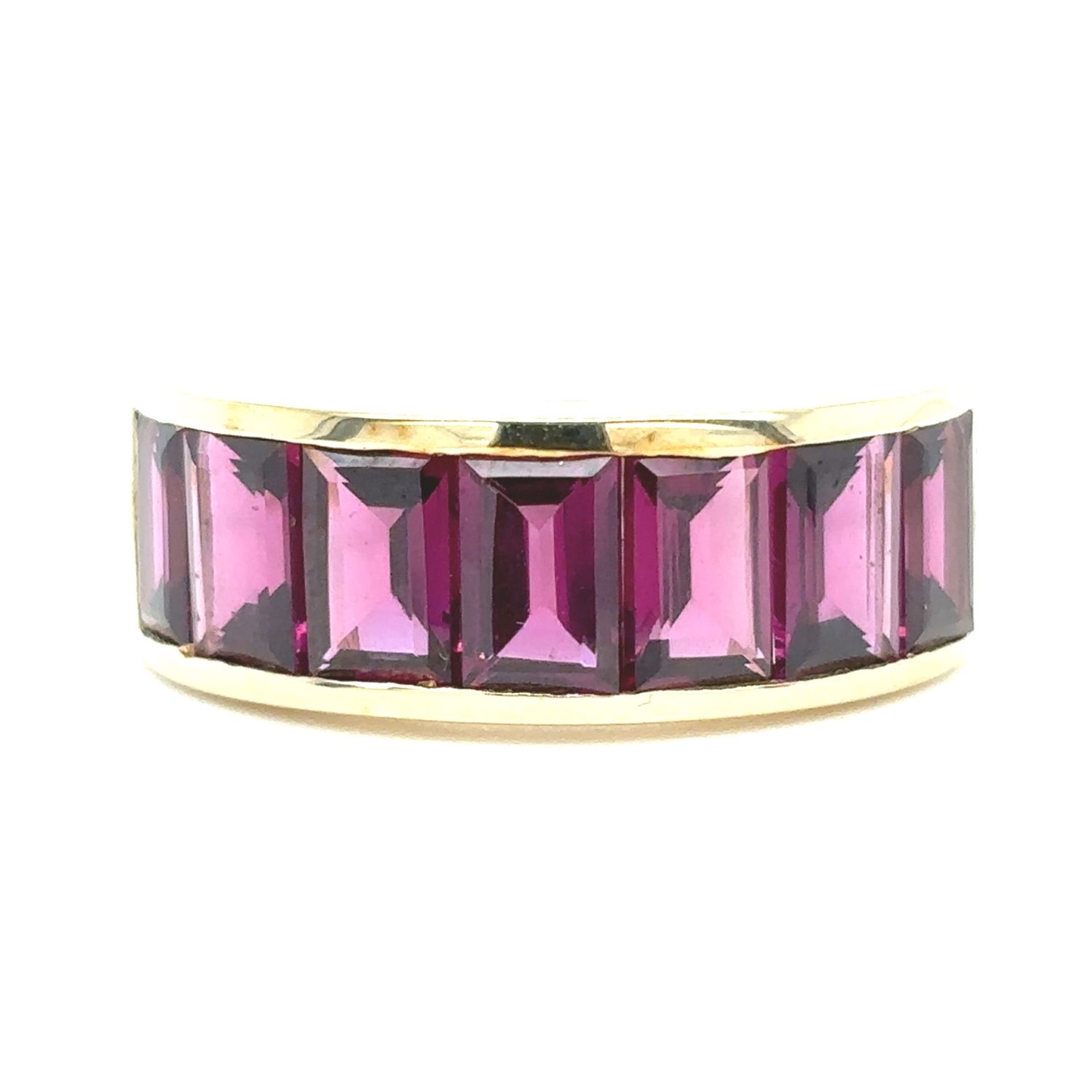 Almandine Garnet Band in 10k Yellow Gold