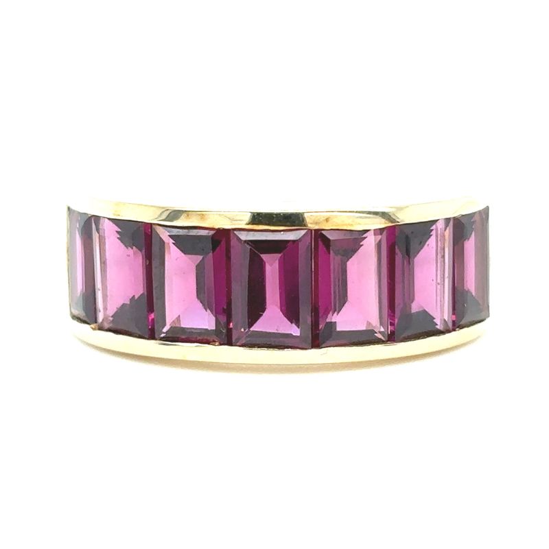Almandine Garnet Band in 10k Yellow Gold