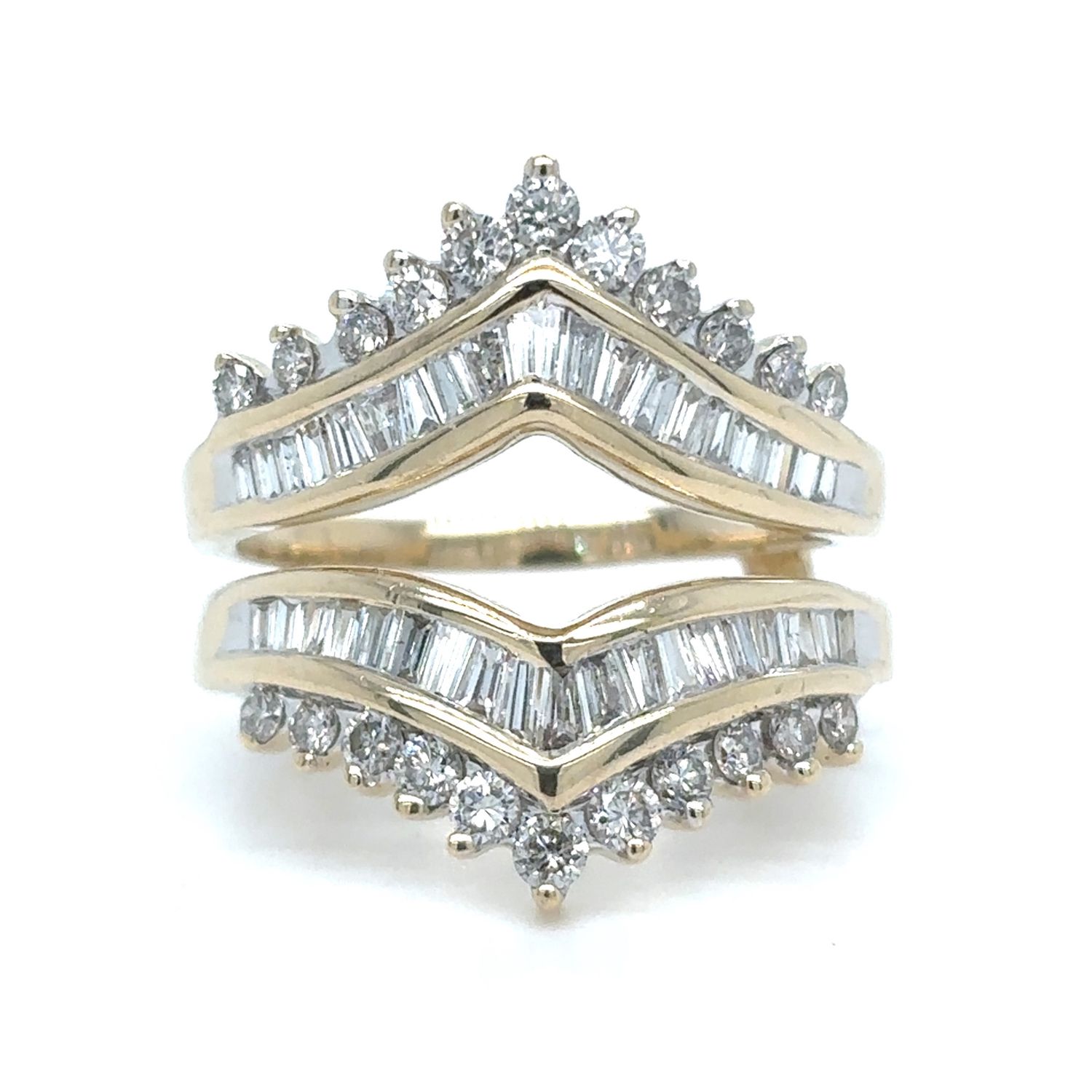 Diamond Ring Jacket Enhancer in 14k Yellow Gold — 1.09CTW