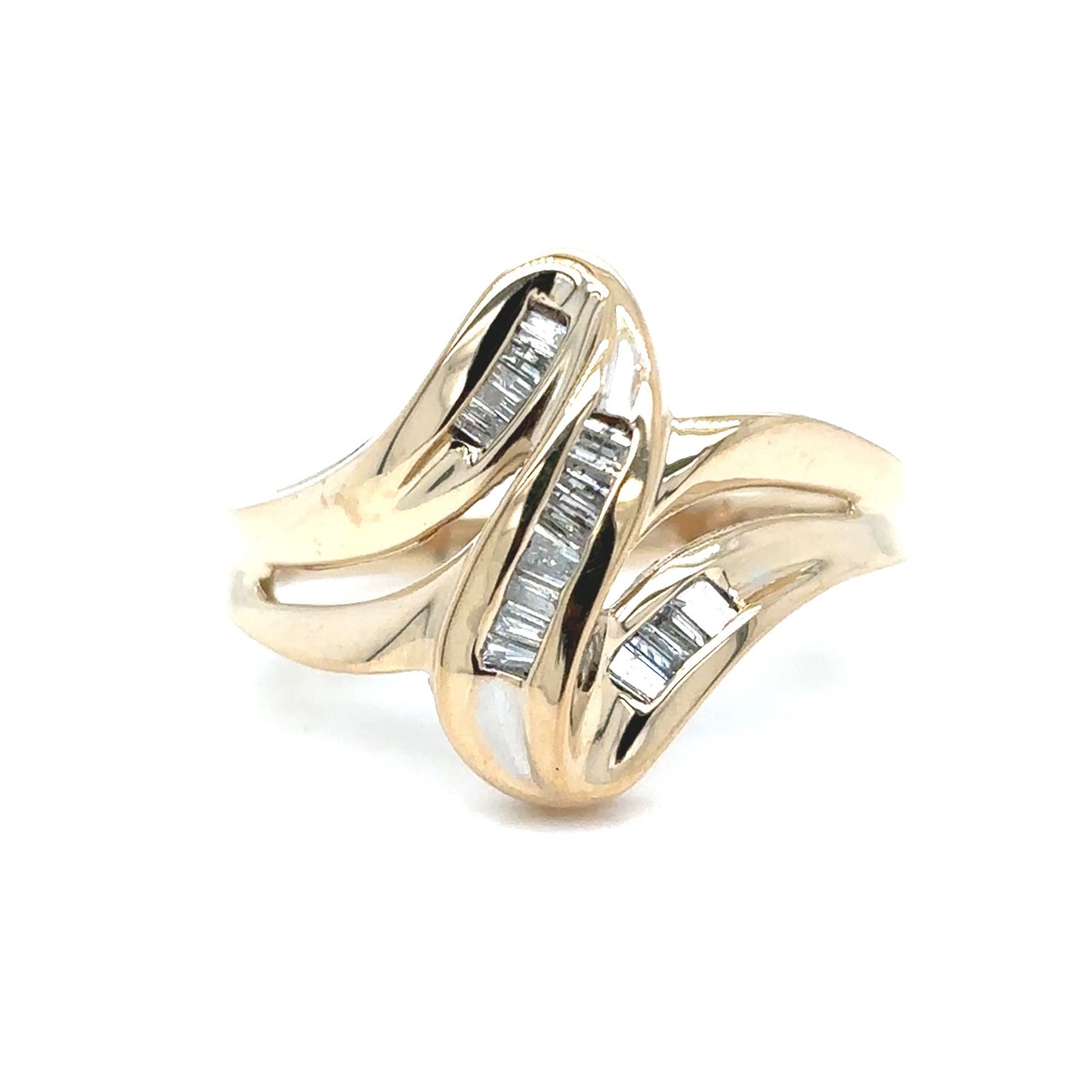 Diamond Freeform Ring in 10k Yellow Gold Diamond Freeform Ring in 10k Yellow Gold