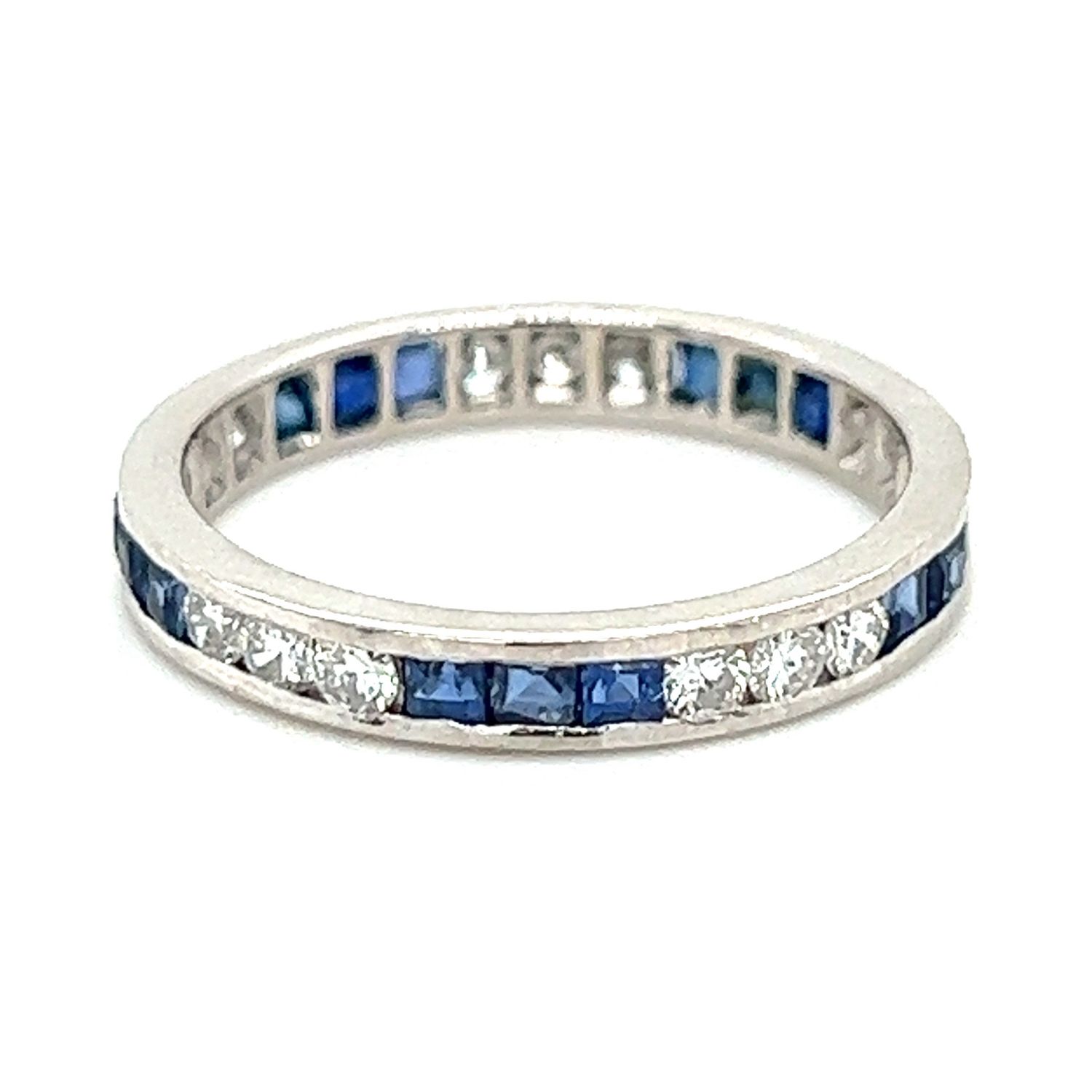 Sapphire & Diamond Eternity Band in Platinum Sapphire & Diamond Eternity Band in Platinum