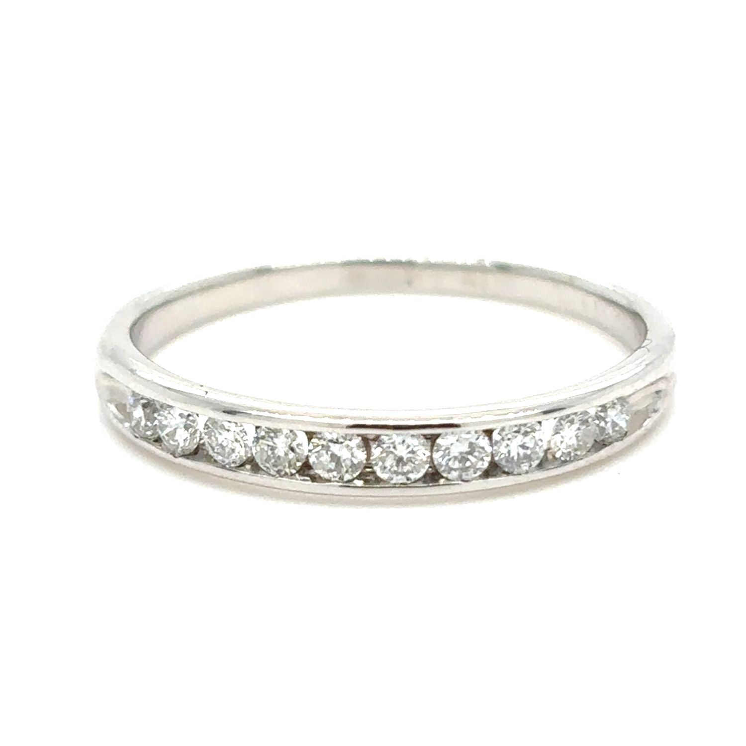 Diamond Band in 14k White Gold
