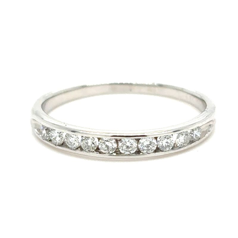 Diamond Band in 14k White Gold