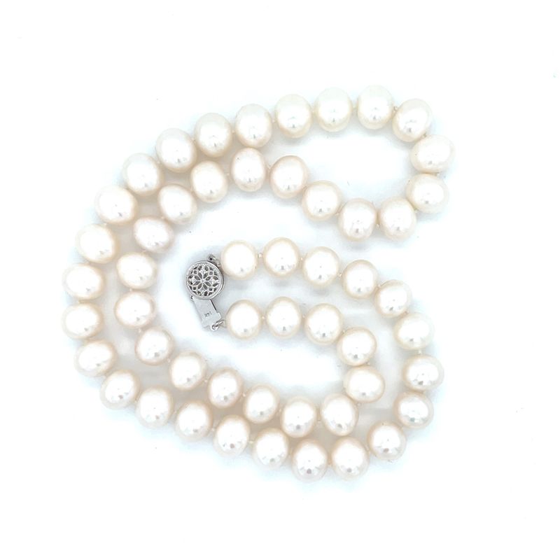 Pearl Necklace on 14k White Gold - 20"