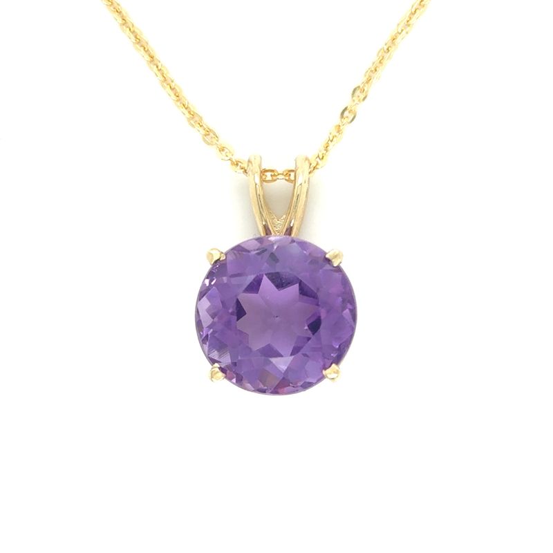 Amethyst Necklace in 14k Yellow Gold