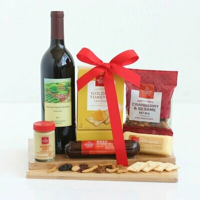 WINE & CHEESE PARTY: GOURMET GIFT BASKET