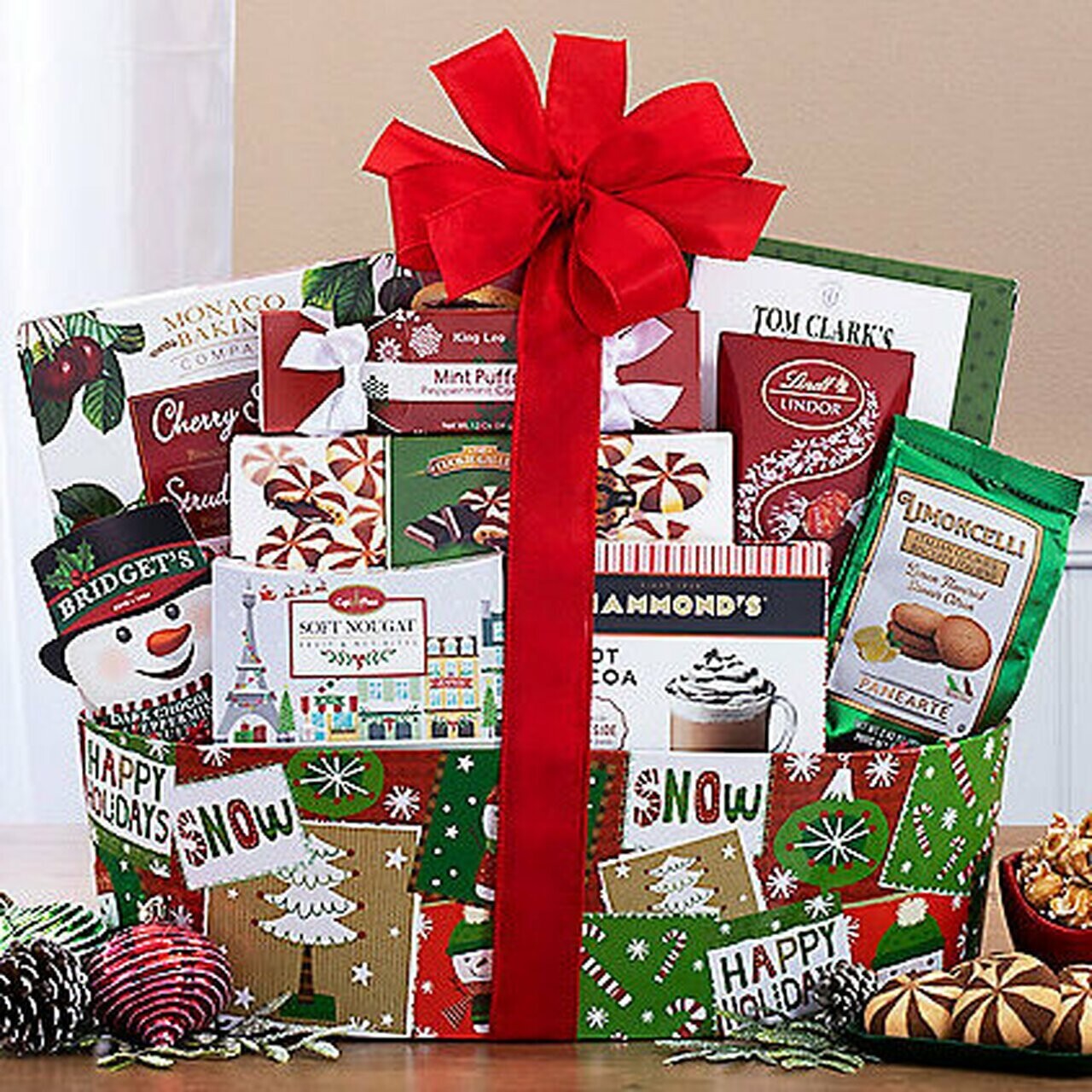 WARM HOLIDAY WISHES: GOURMET GIFT BASKET