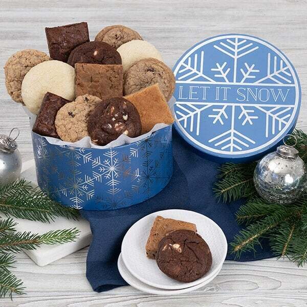 Let It Snow Cookie and Brownie Gift Box