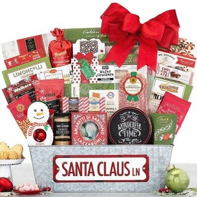 HERE COMES SANTA CLAUS: HOLIDAY GIFT BASKET