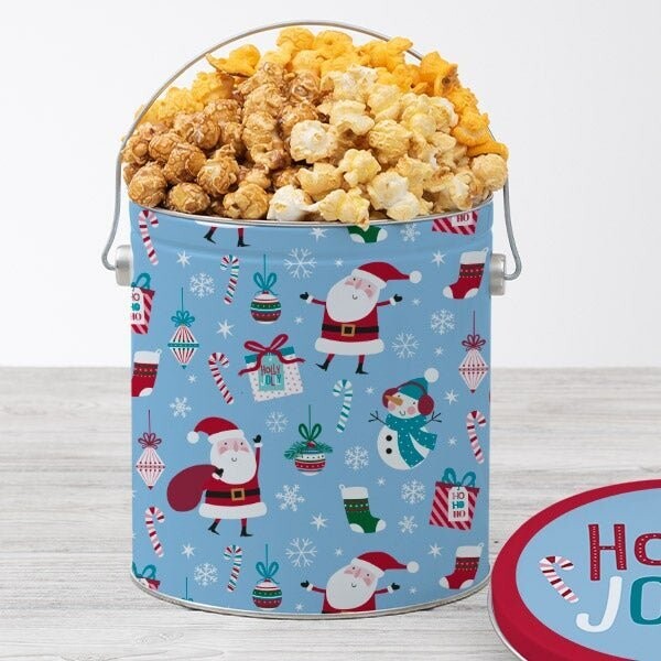 Santa Claus Gourmet Popcorn Tin People's Choice 1 Gallon -