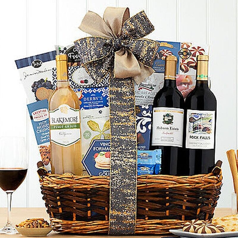 WINTER MAGIC TRIO: HOLIDAY WINE GIFT BASKET