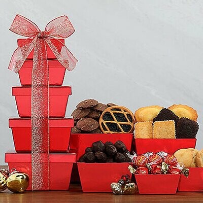 DELUXE CHOCOLATE & SWEETS: GOURMET GIFT TOWER