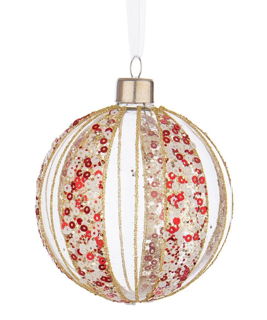 Bola de Natal Vermelha e Dourada Bola de Natal Vermelha e Dourada