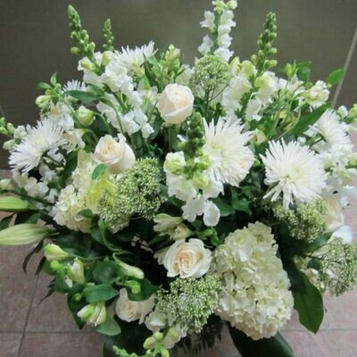 Large All White Arrangement with Lilies