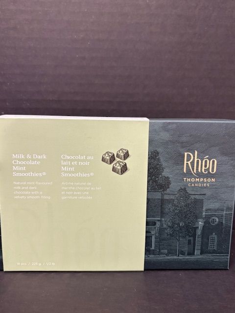 Rheo Thompson Milk and Dark Chocolate Mint Smoothies 1/2 Lb box