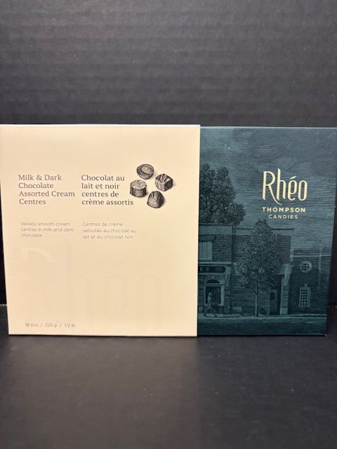 Rheo Thompson Milk and Dark Chocolate Assorted Cream Centres 1/2 Lb box