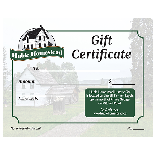 Gift Certificates: $5.00 - $25.00