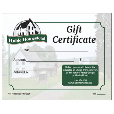 Gift Certificates: $5.00 - $25.00