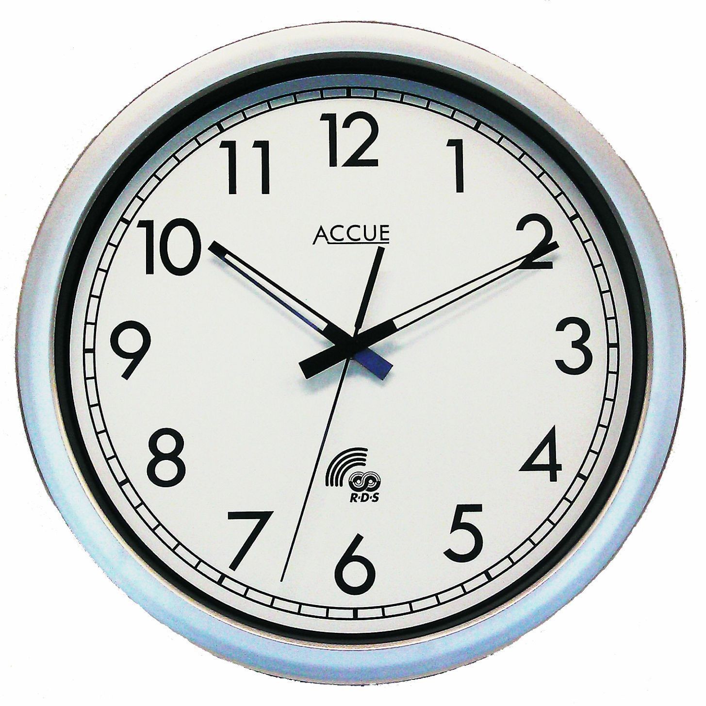 Silver RDS Clock 14&quot; (Plastic Clock Face Cover)