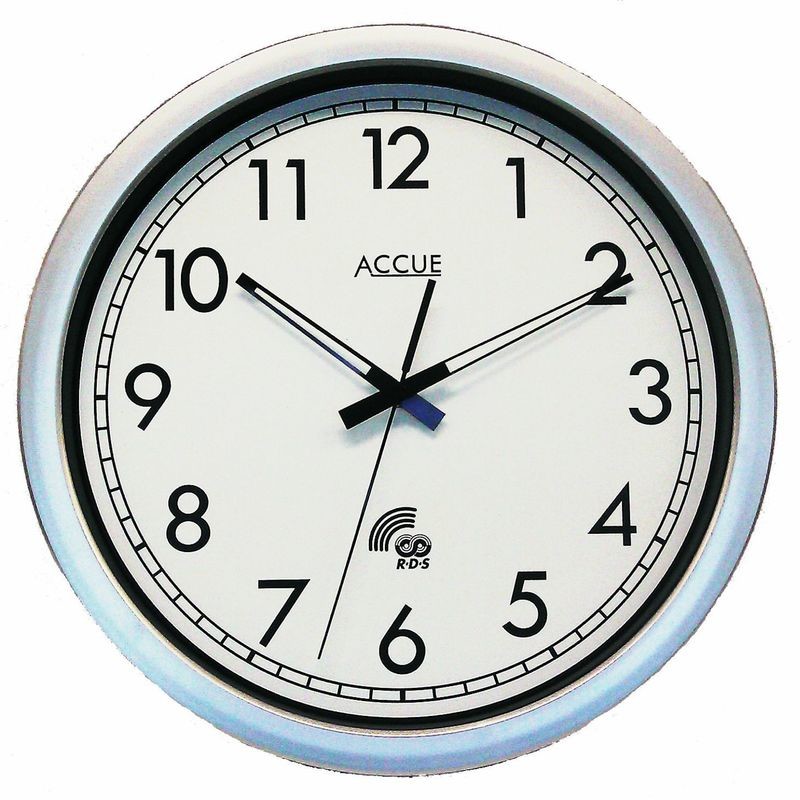 Silver RDS Clock 14&quot; (Plastic Clock Face Cover)