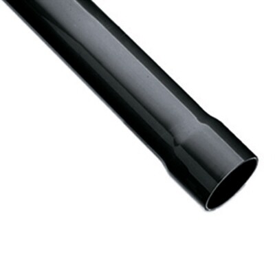 Praher 75mmx3,6​mm PVC-u Rohr Standard grau mit Muffe, 3m