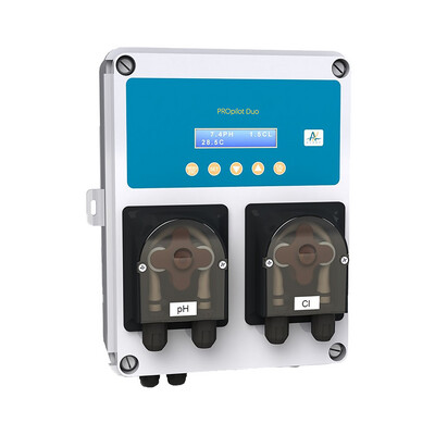 WEBFÄHIGE VERSION 
Smart Wasseraufbereitungssystem PROpilot Duo WEB pH Redox 1,5l/h pH Minus und Chlordosierung, inkl. 2 in 1 Sensorhalter, d50 & d63