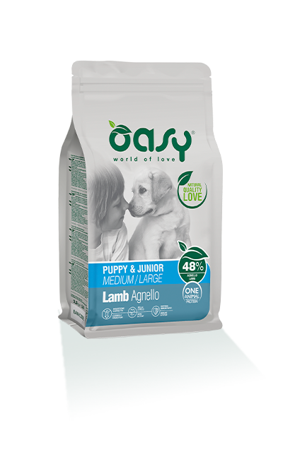 Oasy Dry Dog OAP - PUPPY MEDIUM/LARGE LAMB 2.5Kg - NEW PACK