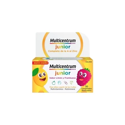MULTICENTRUM JUNIOR 30 COMP FRAMBUESA/LIMON