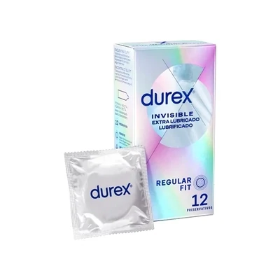 DUREX INVISIBLE EXTRA FINO EXTRA LUBRICADO PRESERVATIVOS 12