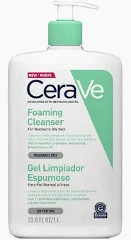 CERAVE GEL LIMPIADOR ESPUMOSO  1 ENVASE 1000 ML