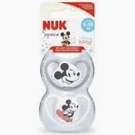 CHUPETE SILICONA NUK SPACE MICKEY 6 - 18 MESES 2 UNIDADES NI
